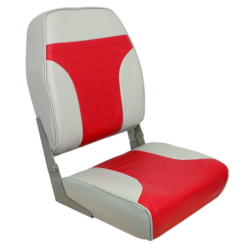 Springfield High Back Multi-Color Folding Seat – Red/Grey [1040665]