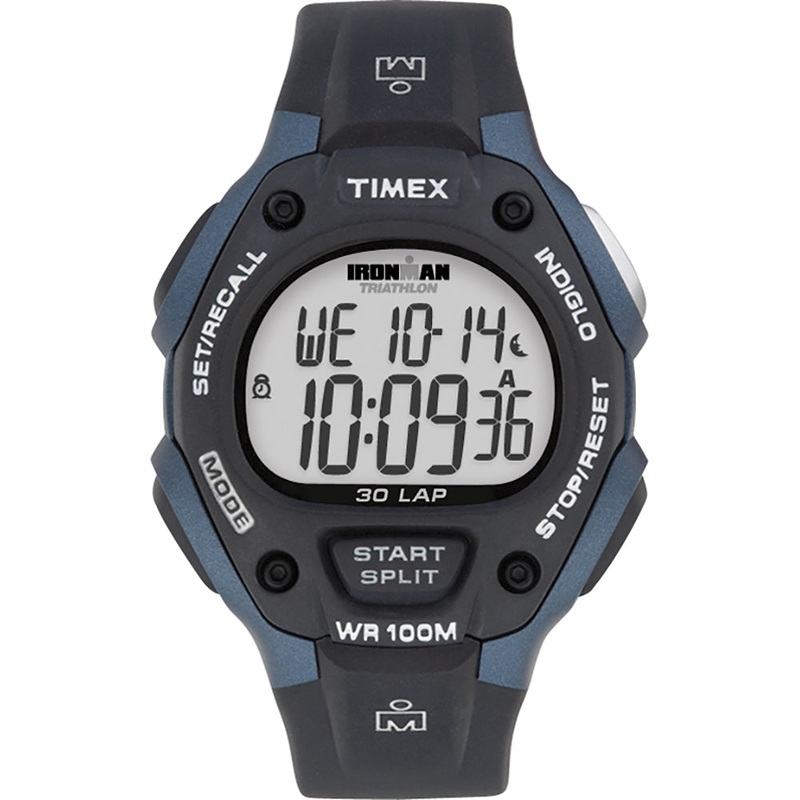 Timex IRONMAN Classic 30 Full-Size 38mm Watch – Grey/Blue [T5H591]