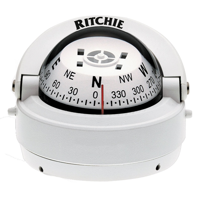Ritchie S-53W Explorer Compass – Surface Mount – White [S-53W]