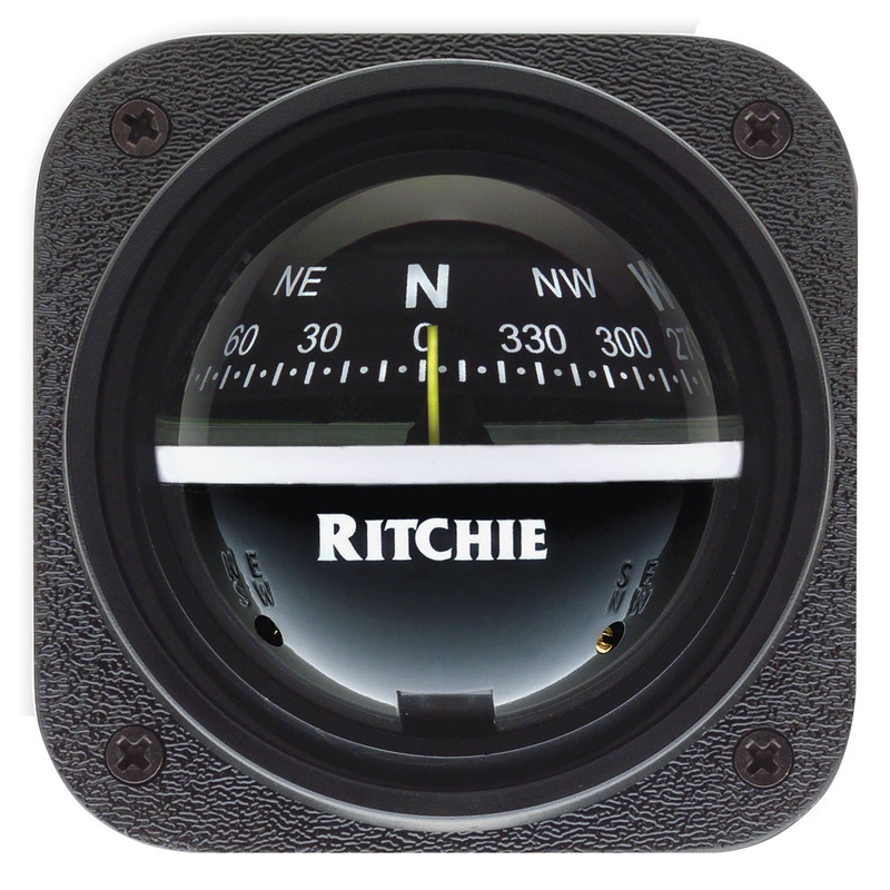 Ritchie V-537 Explorer Compass – Bulkhead Mount – Black Dial [V-537]