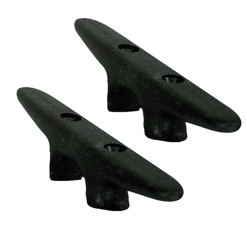Whitecap Black Nylon Cleat 6″ Pair [3421BP]