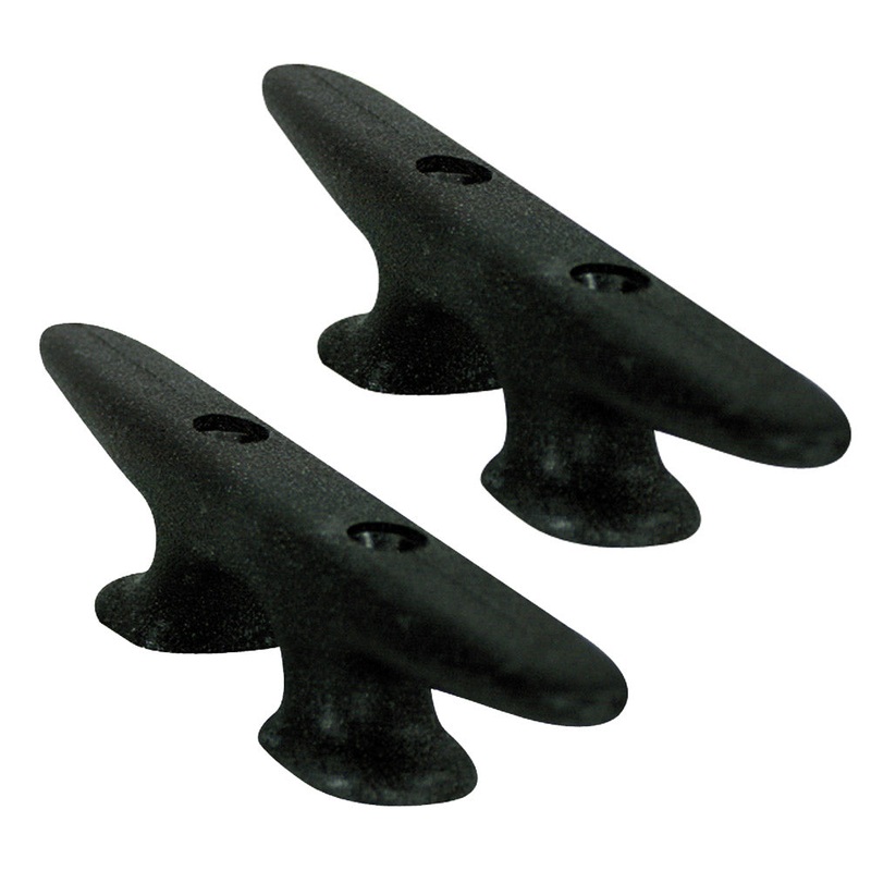 Whitecap Black Nylon Cleat 8″ Pair [3439BP]