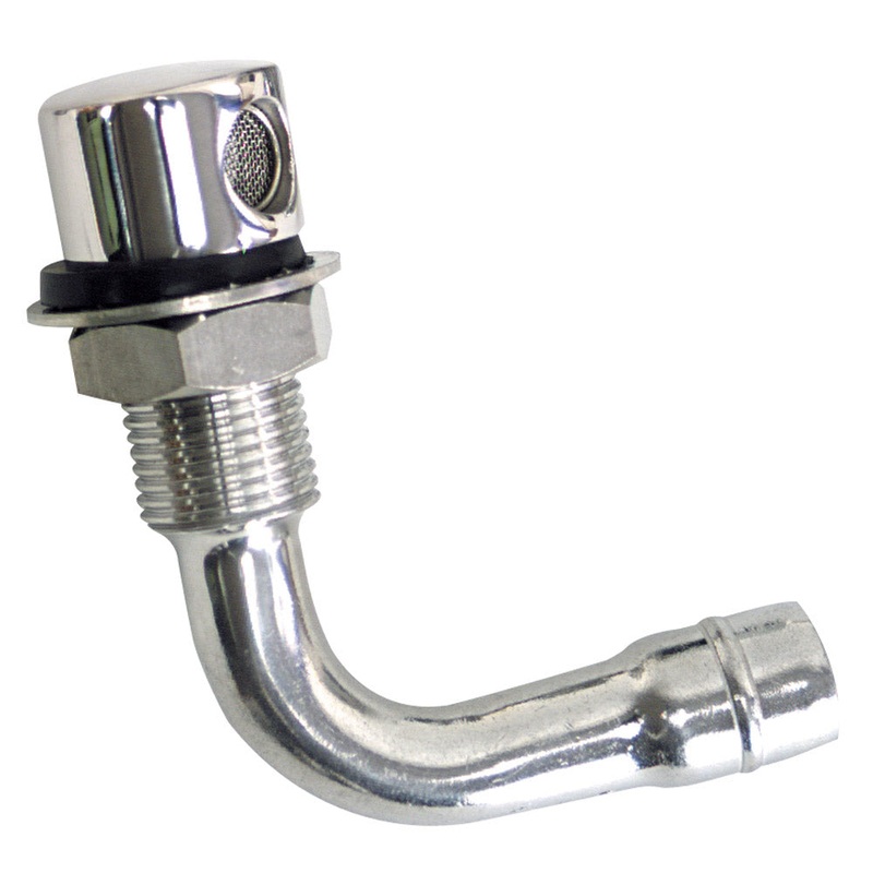 Whitecap Fuel Vent – Round Head, 90 Degree, 5/8″ Hose [6023C]