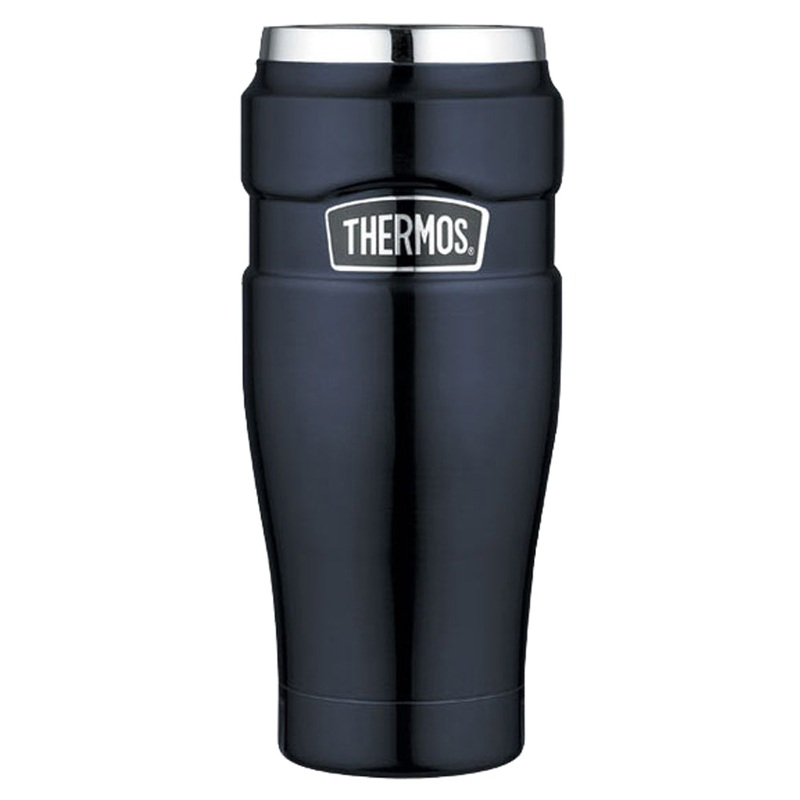 Thermos Stainless King Vacuum Insulated Travel Tumbler – 16 oz. – Stainless Steel/Midnight Blue [SK1005MBTRI4]