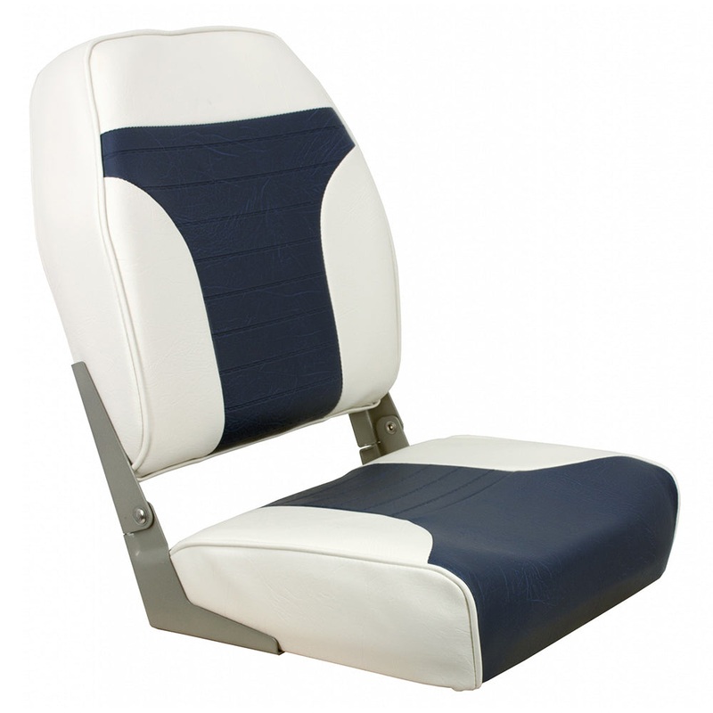 Springfield High Back Multi-Color Folding Seat – White/Blue [1040667]