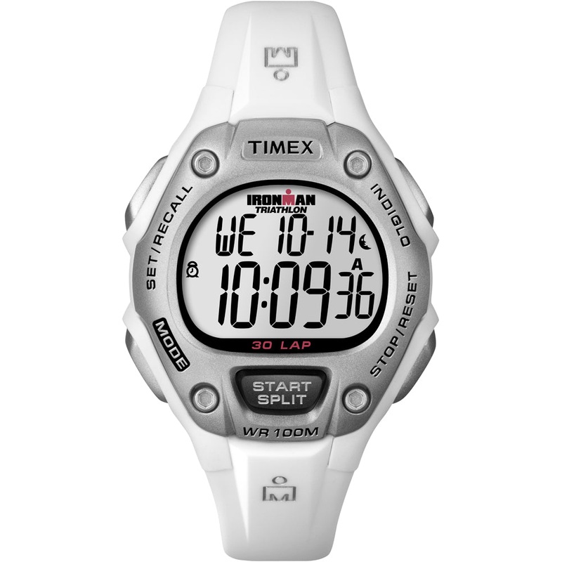 Timex IRONMAN 30-Lap Mid-Size Watch – White [T5K515]