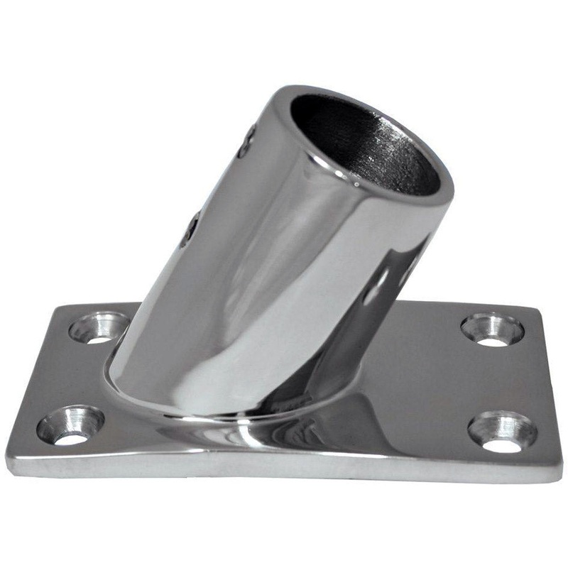Whitecap ” O.D. 60 Degree Rectangle Base SS Rail Fitting [6042C]