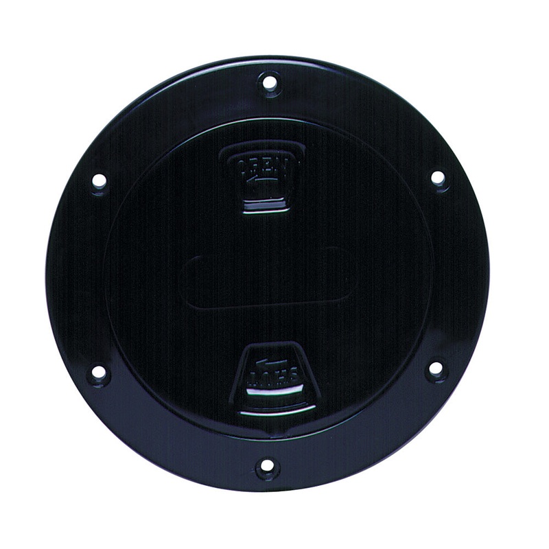 Beckson 4″ Smooth Center Screw-Out Deck Plate – Black [DP40-B]