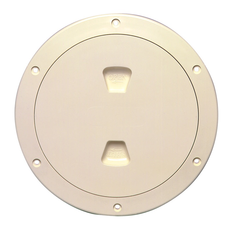 Beckson 6″ Smooth Center Screw-Out Deck Plate – Beige [DP60-N]