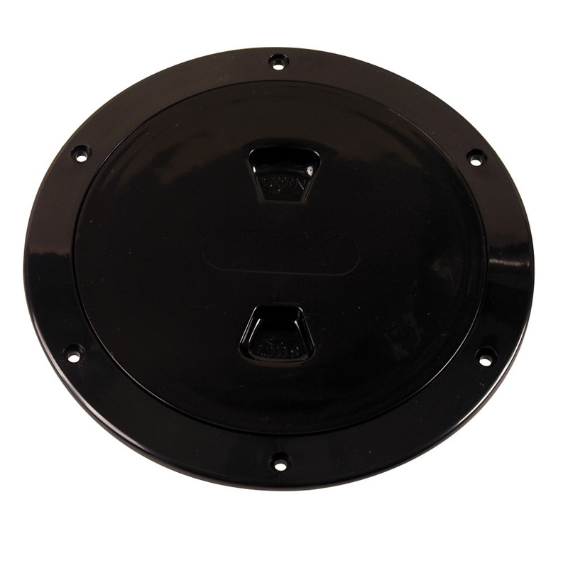 Beckson 6″ Smooth Center Screw-Out Deck Plate – Black [DP60-B]