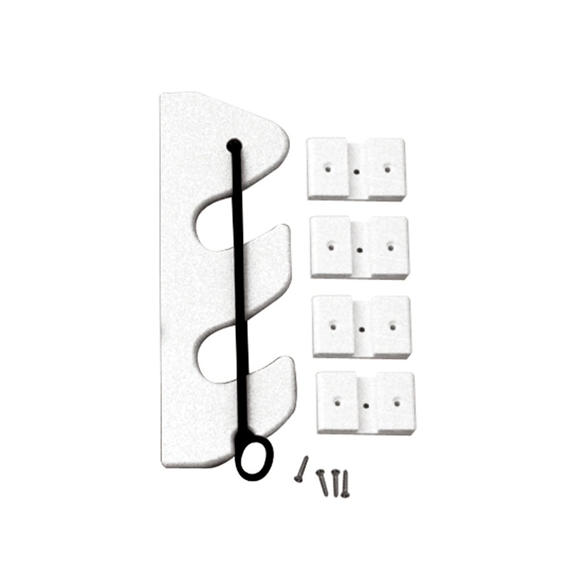 TACO 2-Rod Poly Bungee Rod Holder Rack – White [P03-132W]