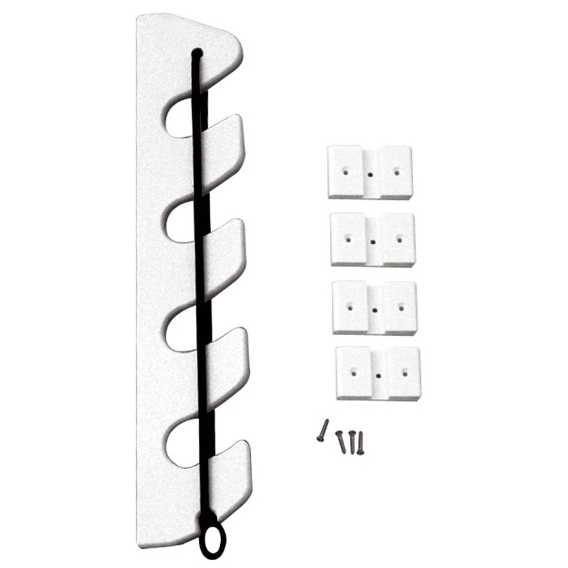 TACO 4-Rod Poly Bungee Rod Holder Rack – White [P03-134W]