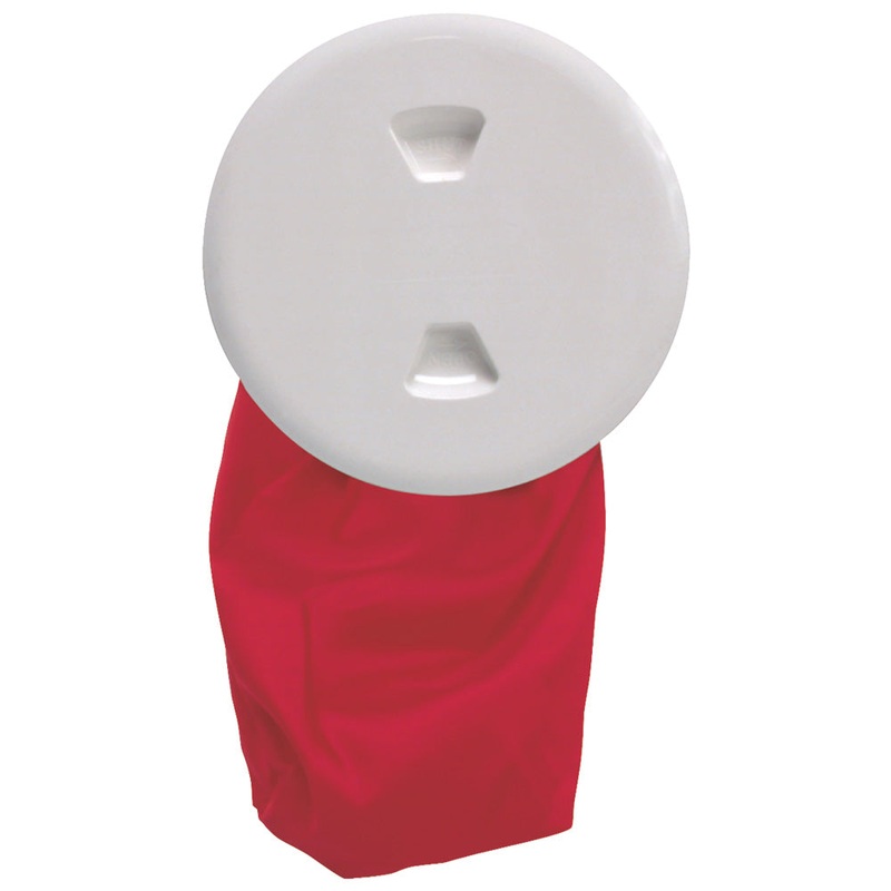 Beckson 5″ Stow-Away Deck Plate – White w/12″ Bag [DP50BW]