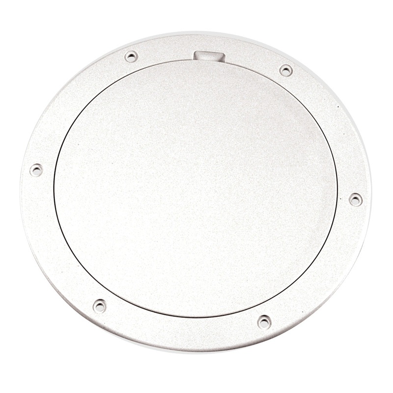 Beckson 6″ Smooth Center Pry-Out Deck Plate – White [DP61-W]
