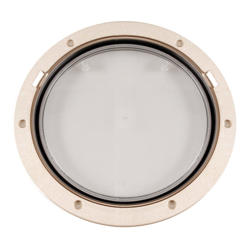 Beckson 8″ Clear Center Pry-Out Deck Plate – Beige [DP81-N-C]