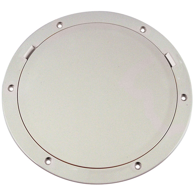 Beckson 8″ Smooth Center Pry-Out Deck Plate – White [DP81-W]