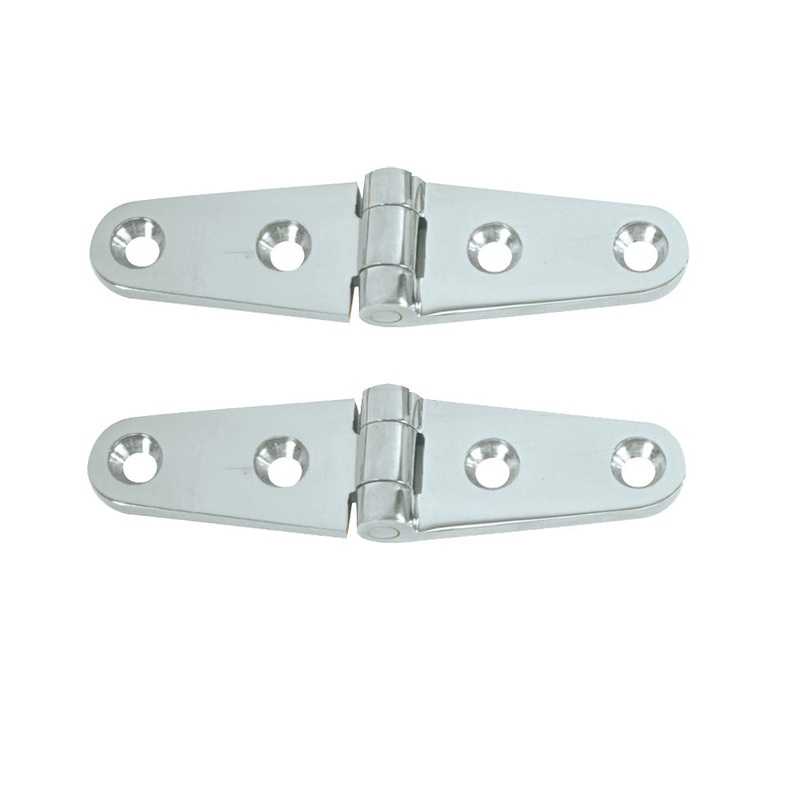 Whitecap Strap Hinge – CP/Brass – 4″ x 1″ – Pair [S-604]