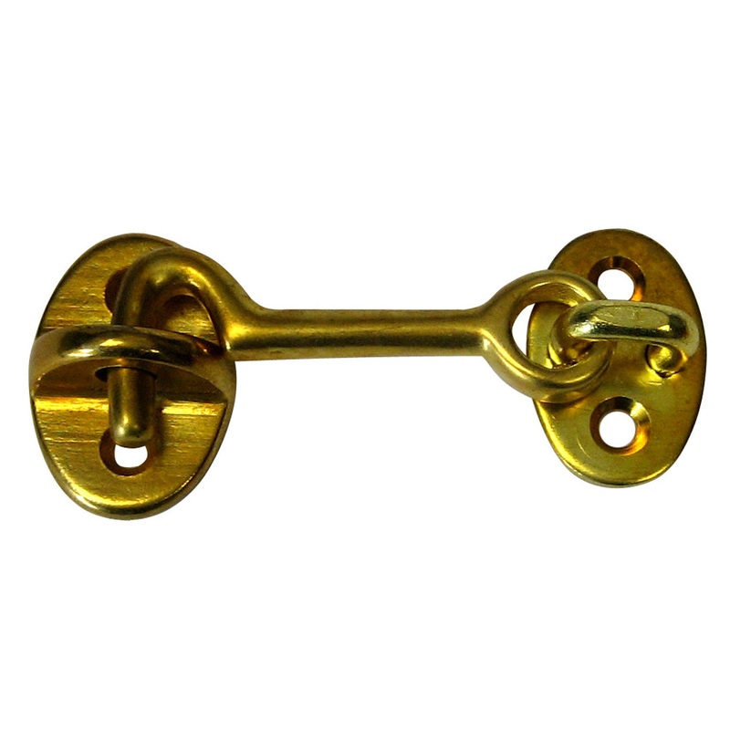 Whitecap Cabin Door Hook – Polished Brass – 2″ [S-1401BC]