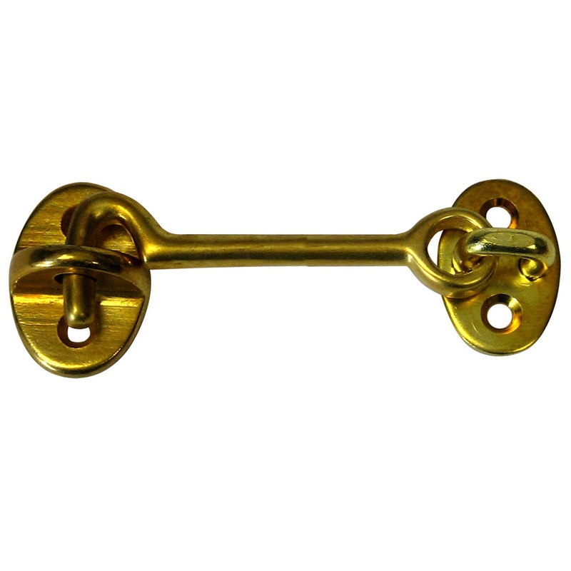 Whitecap Cabin Door Hook – Polished Brass – 3″ [S-1402BC]