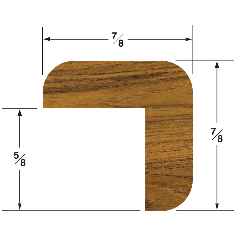 Whitecap Teak “L” Molding Small – 5′ [60844]