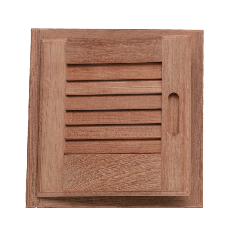 Whitecap Teak Louvered Door & Frame – Left Hand – 12″ x 12″ [60721]