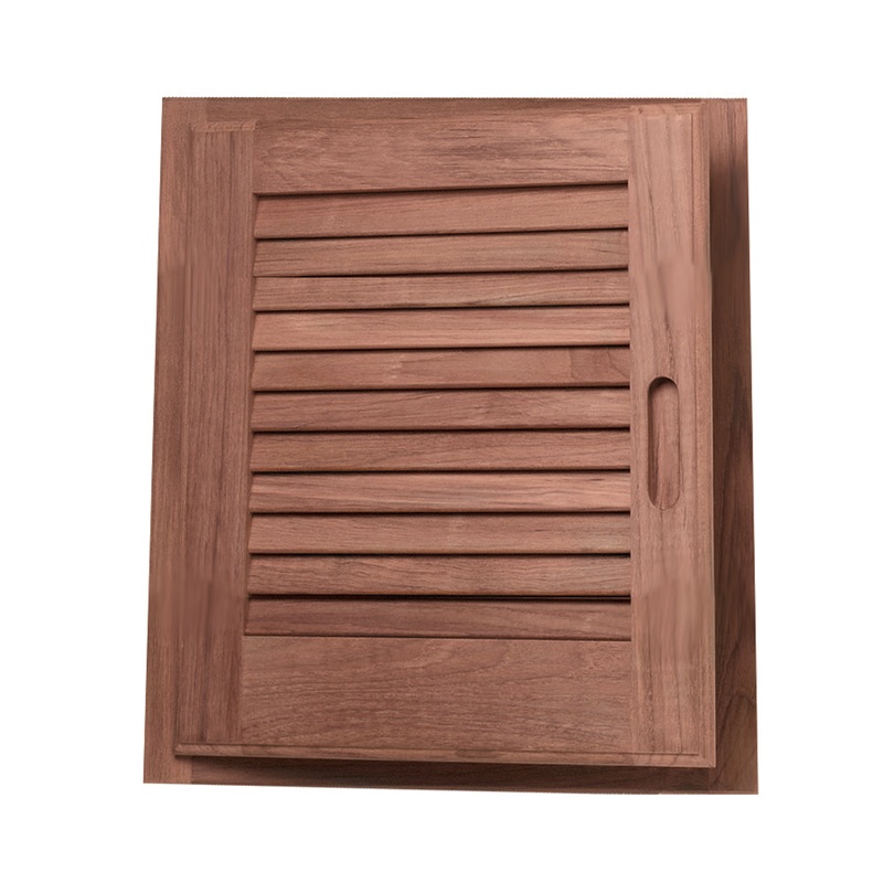 Whitecap Teak Louvered Door & Frame – Left Hand – 15″ x 15″ [60723]