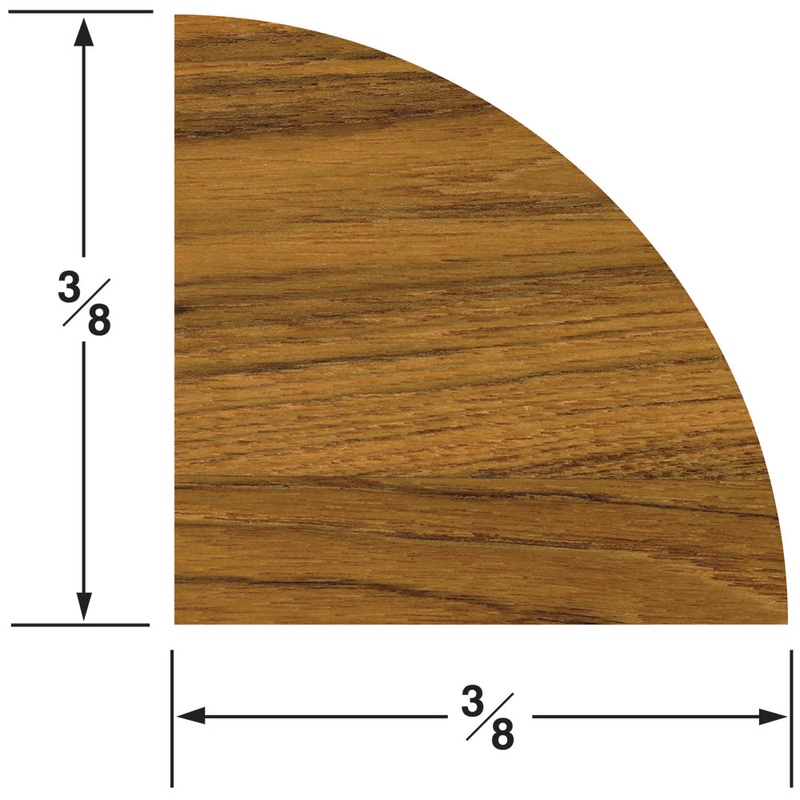 Whitecap Teak Quarter Round Molding Small – 5′ [60851]