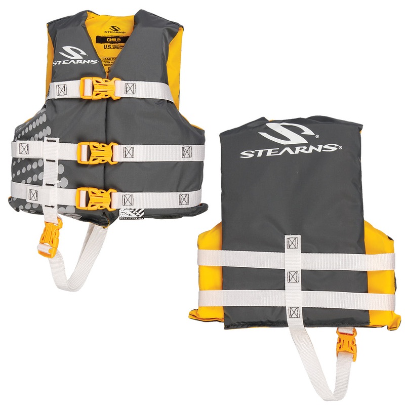 Stearns Child Classic Nylon Vest Life Jacket – 30-50lbs – Gold Rush [3000002197]