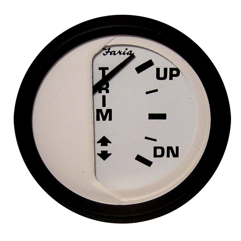 Faria Euro White 2″ Trim Gauge f/ Johnson/Evinrude/Suzuki (Outboard) [12915]