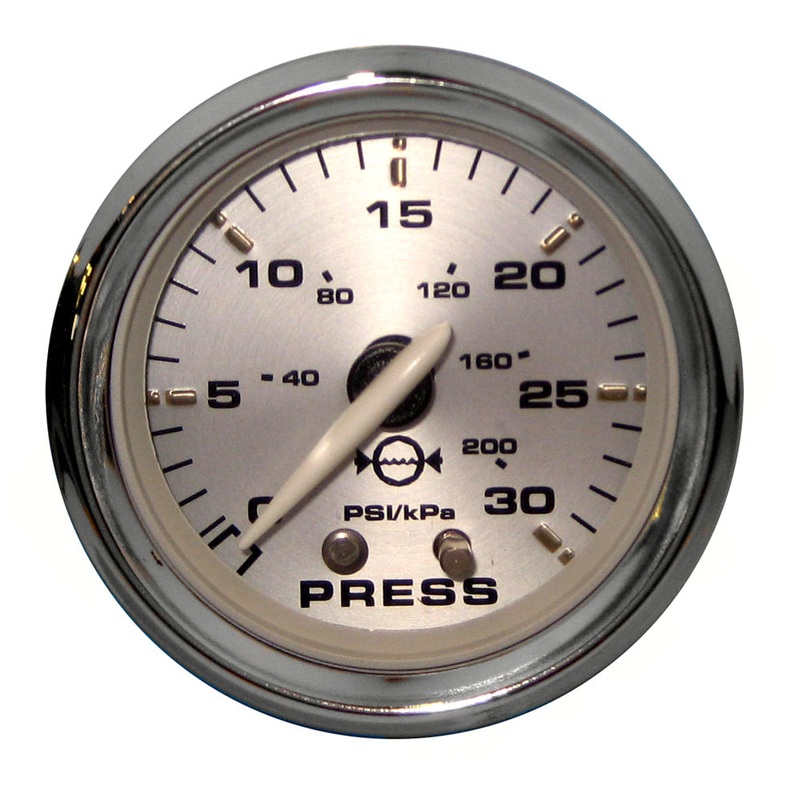 Faria Kronos 2″ Water Pressure Gauge Kit – 30 PSI [19007]