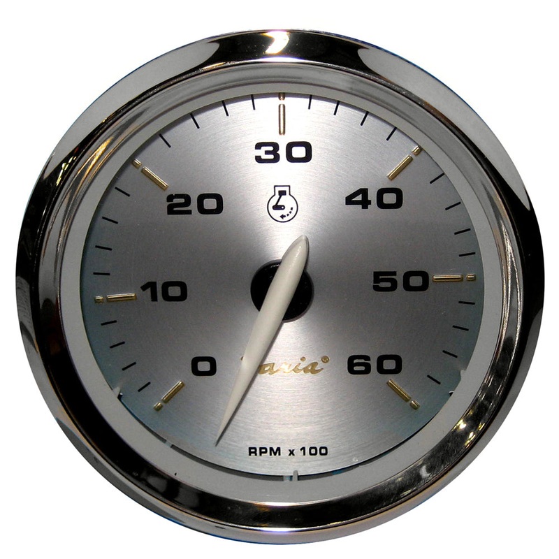 Faria Kronos 4″ Tachometer – 6,000 RPM (Gas – Inboard & I/O) [39004]
