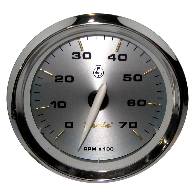 Faria Kronos 4″ Tachometer – 7,000 RPM (Gas – All Outboards) [39005]