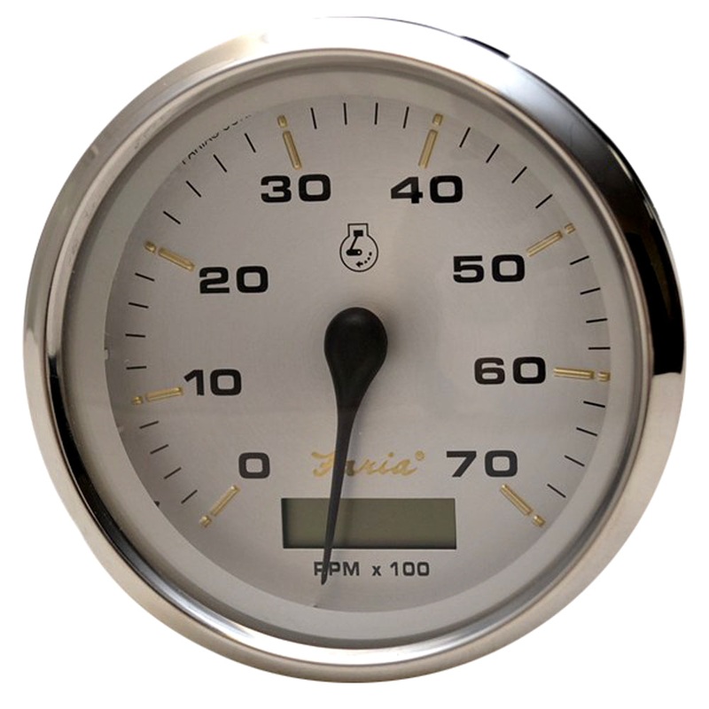 Faria Kronos 4″ Tachometer w/Hourmeter – 7,000 RPM (Gas – Outboard) [39040]