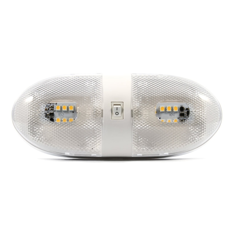 Camco LED Double Dome Light – 12VDC – 320 Lumens [41321]
