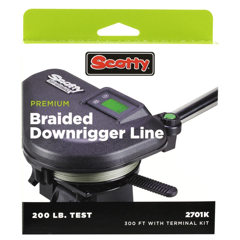Scotty Premium Power Braid Downrigger Line Hi-Vis Yellow – 200lb Test – 300′ [2701K-YL]