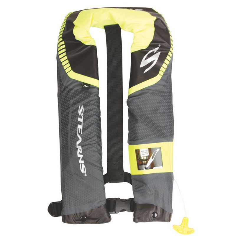 Stearns C-Tek 24G A/M Inflatable Life Vest – Gray/Yellow [3000004367]