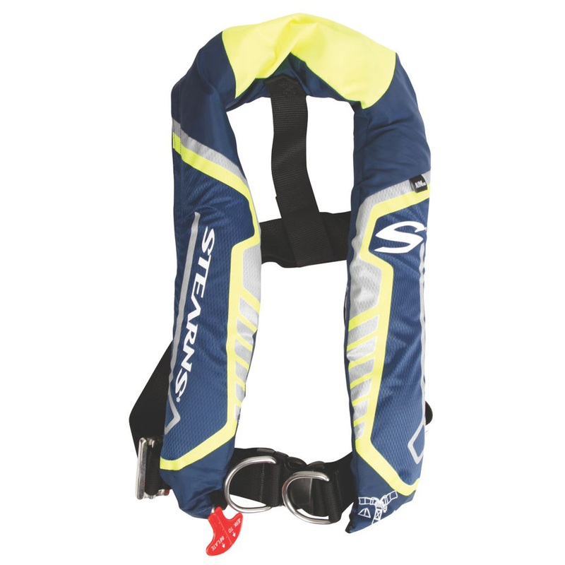 Stearns C-Tek 38G A/M Inflatable Life Vest – Blue/Yellow [3000004369]