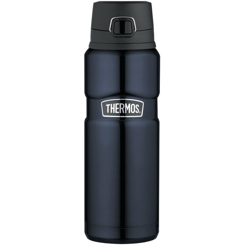Thermos Stainless King Stainless Steel, Vacuum Insulated Drink Bottle – Midnight Blue – 24 oz. [SK4000MBTRI4]