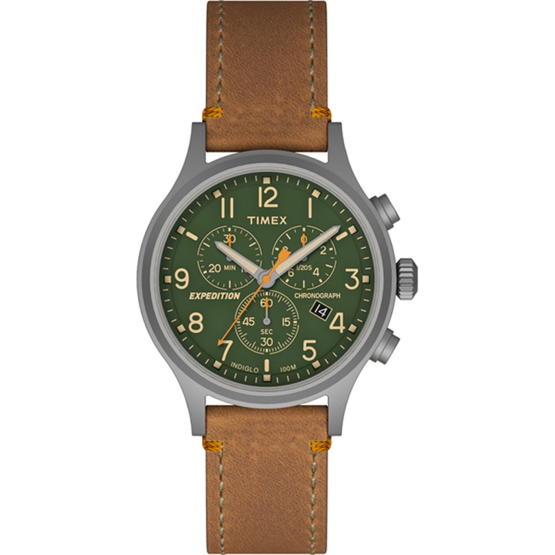 Timex Expedition Scout Chrono Watch – Tan/Green [TW4B044009J]