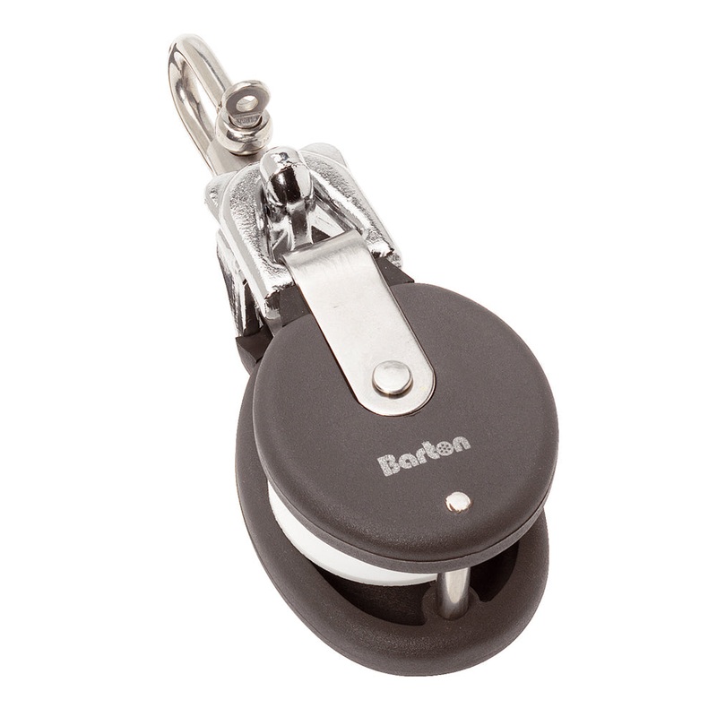 Barton Marine Snatch Block W/Stainless Steel D Shackle – 20mm Sheave Width [90 402]