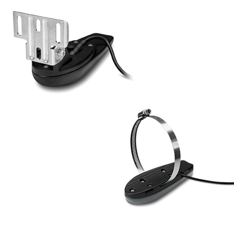 Garmin GT20-TM Transom Mount DownVu 500W (CHIRP 455/800kHz); Traditional 500W (77/200kHz) Transducer w/Temp – 8-Pin [010-01960-01]