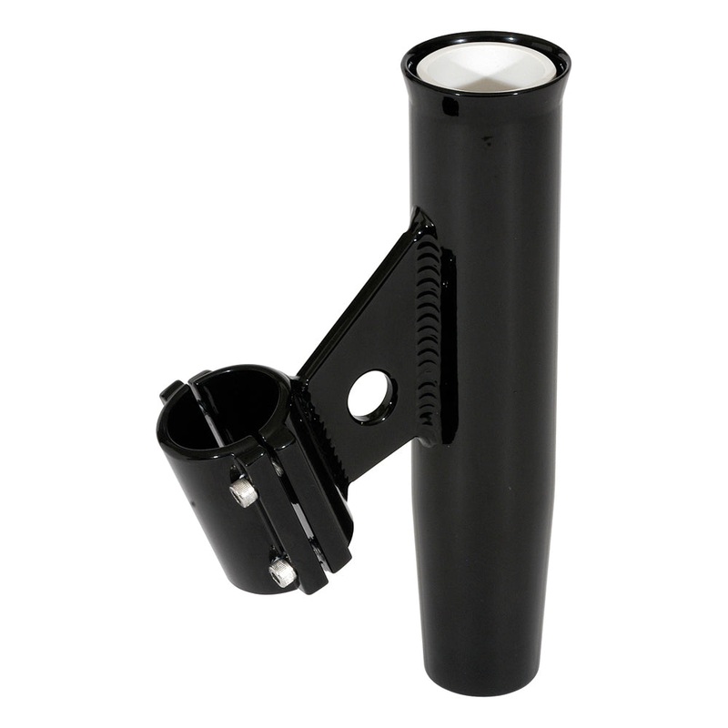 Lee’s Clamp-On Rod Holder – Black Aluminum – Vertical Mount – Fits 1.315 O.D. Pipe [RA5002BK]