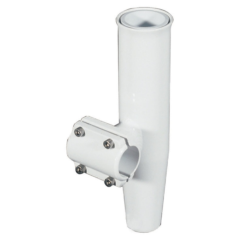 Lee’s Clamp-On Rod Holder – White Aluminum – Horizontal Mount – Fits 1.315″ O.D. Pipe [RA5202WH]