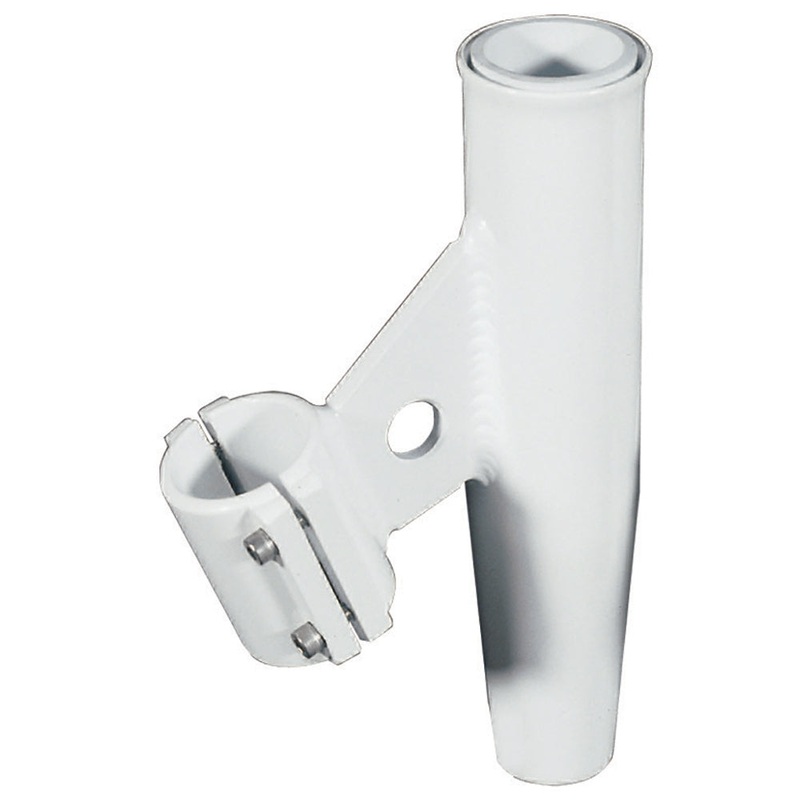 Lee’s Clamp-On Rod Holder – White Aluminum – Vertical Mount – Fits 1.660″ O.D. Pipe [RA5003WH]