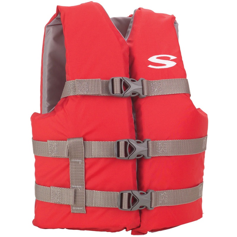 Stearns Classic Youth Life Jacket – 50-90lbs – Red/Grey [3000004472]