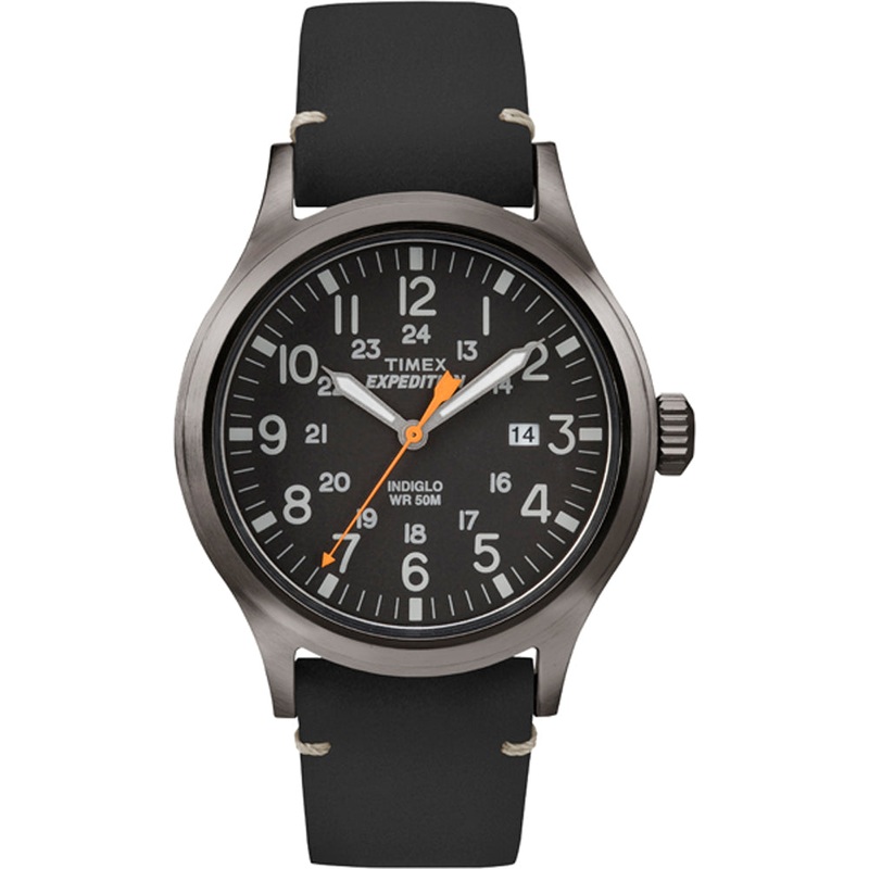 Timex Expedition Metal Scout – Black Leather/Black Dial [TW4B019009J]