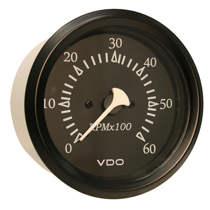 VDO Cockpit Marine 85mm (3-3/8″) Sterndrive Tachometer – Black Dial/Bezel [333-11798]