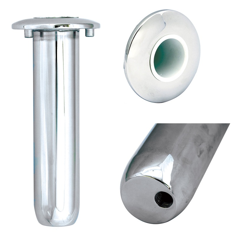 Tigress Blind Mount Round Head Closed Base Rod Holder – 0 Degree – 9″ [77902-1]