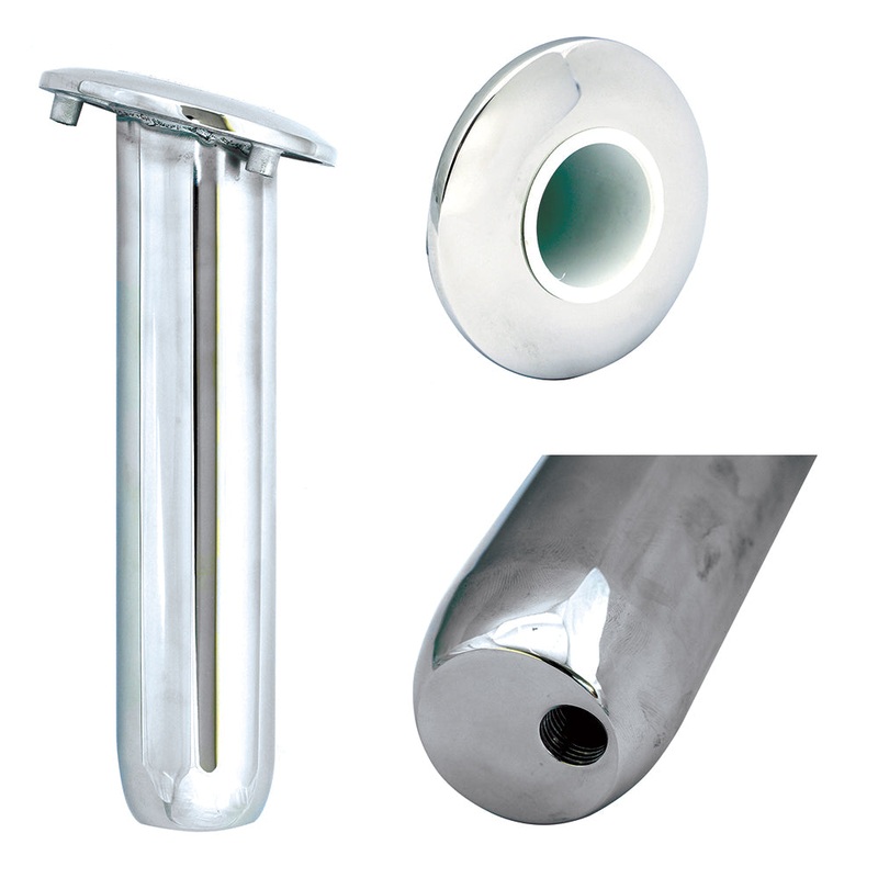 Tigress Blind Mount Round Head Closed Base Rod Holder – 15 Degree – 9″ [77901-1]