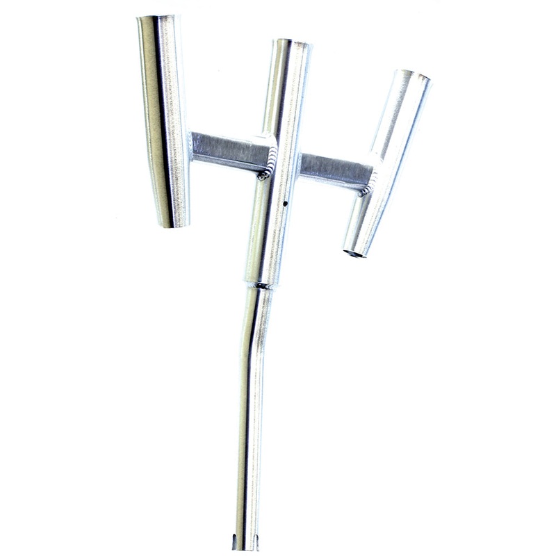 Tigress Triple Aluminum Kite Rod Holder – Bent Butt – Brushed [88156]